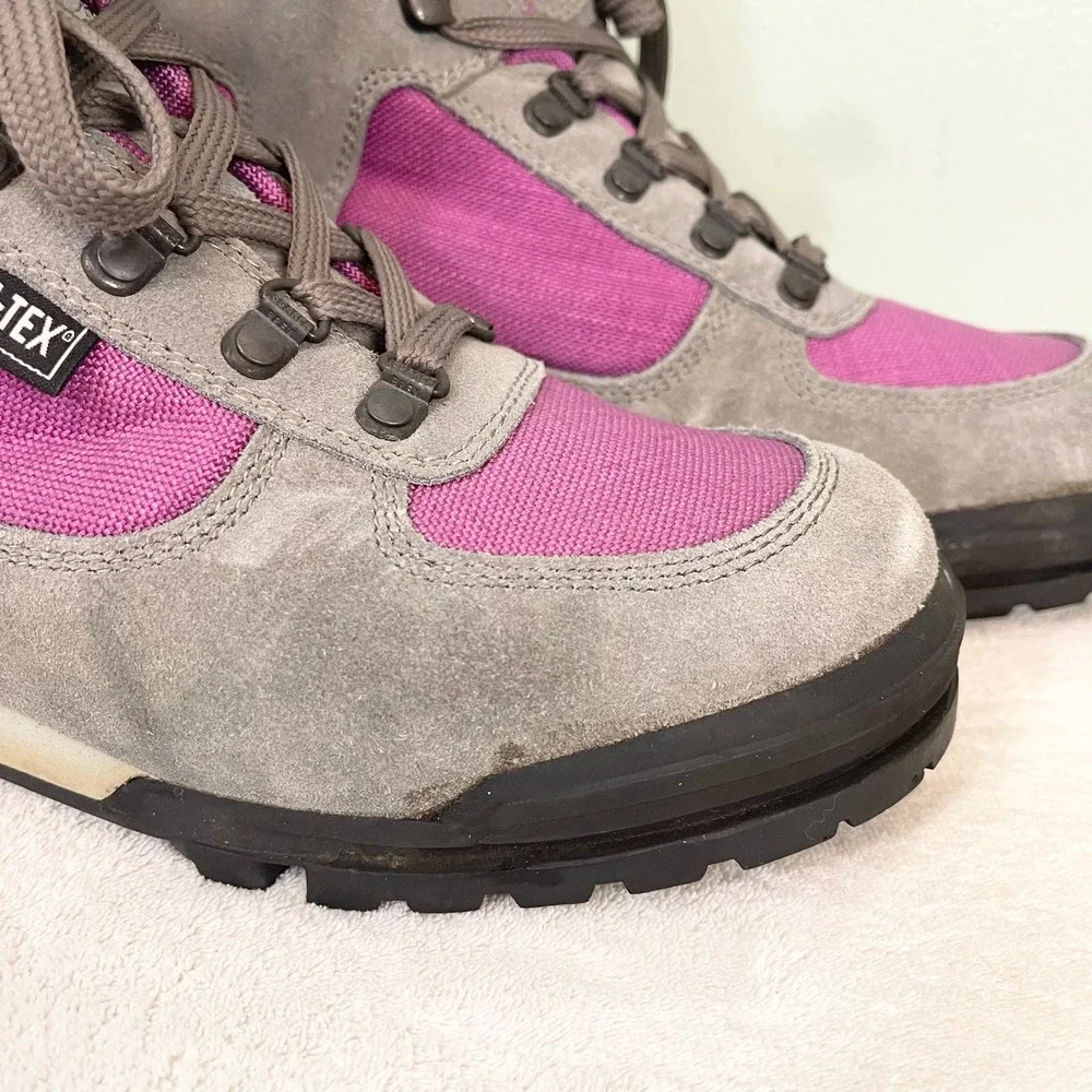 Scarpa Women's Gray Purple Gore Tex Lace Up Hiking Boots Size 40 - Picture 5 of 13